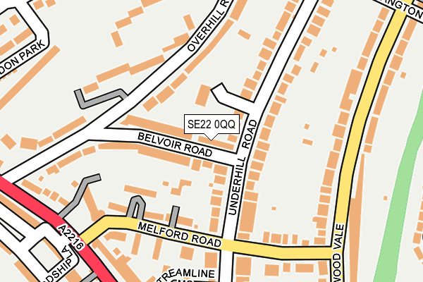 SE22 0QQ map - OS OpenMap – Local (Ordnance Survey) SE22 0QQ map - OS OpenMap – Local (Ordnance Survey)