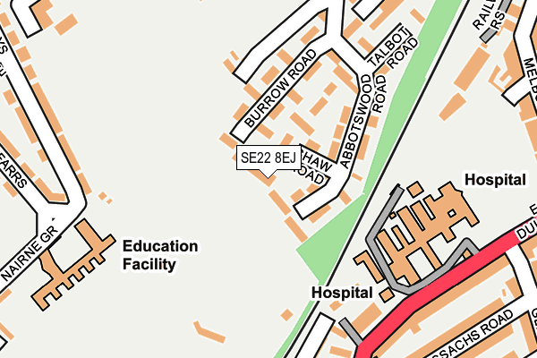 SE22 8EJ map - OS OpenMap – Local (Ordnance Survey) SE22 8EJ map - OS OpenMap – Local (Ordnance Survey)