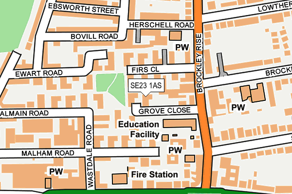 SE23 1AS map - OS OpenMap – Local (Ordnance Survey) SE23 1AS map - OS OpenMap – Local (Ordnance Survey)