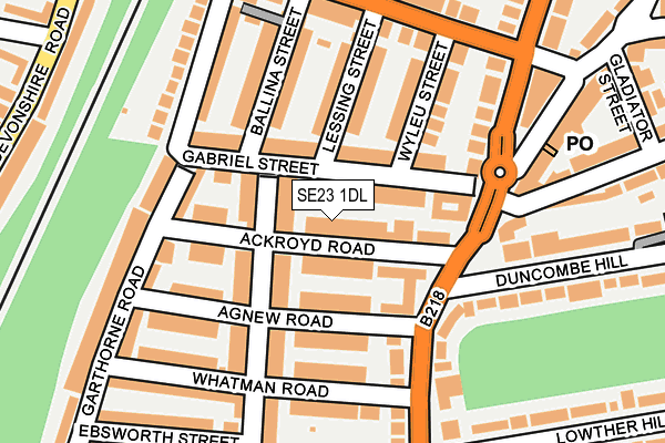 SE23 1DL map - OS OpenMap – Local (Ordnance Survey) SE23 1DL map - OS OpenMap – Local (Ordnance Survey)