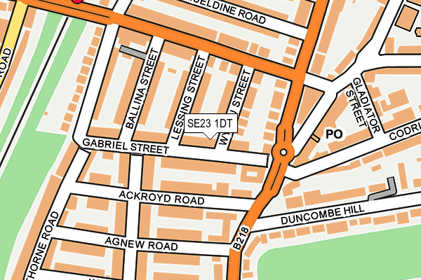 SE23 1DT map - OS OpenMap – Local (Ordnance Survey) SE23 1DT map - OS OpenMap – Local (Ordnance Survey)
