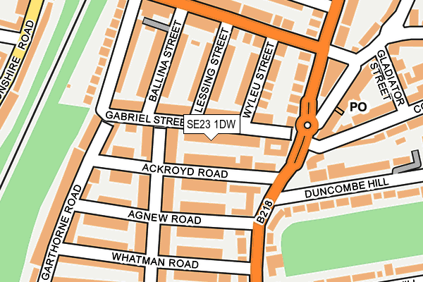 SE23 1DW map - OS OpenMap – Local (Ordnance Survey) SE23 1DW map - OS OpenMap – Local (Ordnance Survey)