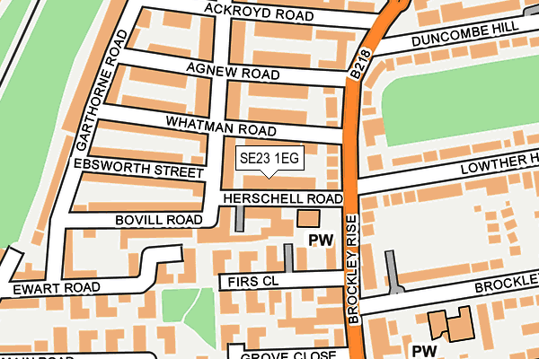 SE23 1EG map - OS OpenMap – Local (Ordnance Survey) SE23 1EG map - OS OpenMap – Local (Ordnance Survey)
