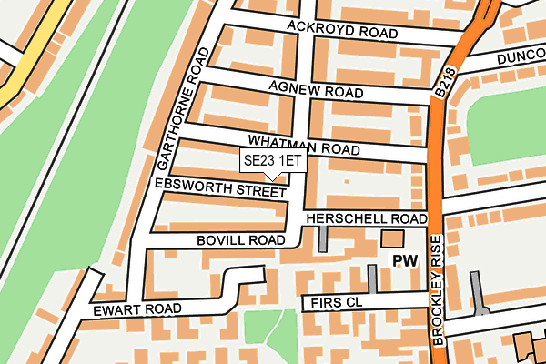 SE23 1ET map - OS OpenMap – Local (Ordnance Survey) SE23 1ET map - OS OpenMap – Local (Ordnance Survey)