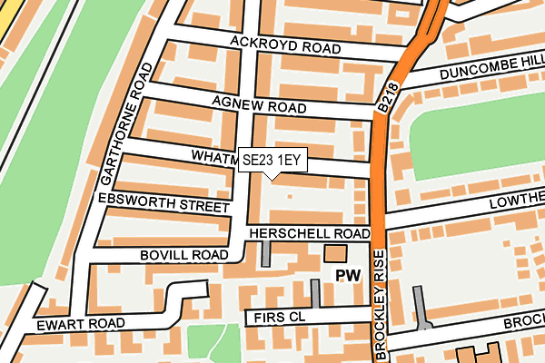 SE23 1EY map - OS OpenMap – Local (Ordnance Survey) SE23 1EY map - OS OpenMap – Local (Ordnance Survey)