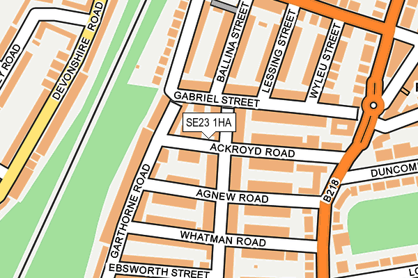 SE23 1HA map - OS OpenMap – Local (Ordnance Survey) SE23 1HA map - OS OpenMap – Local (Ordnance Survey)