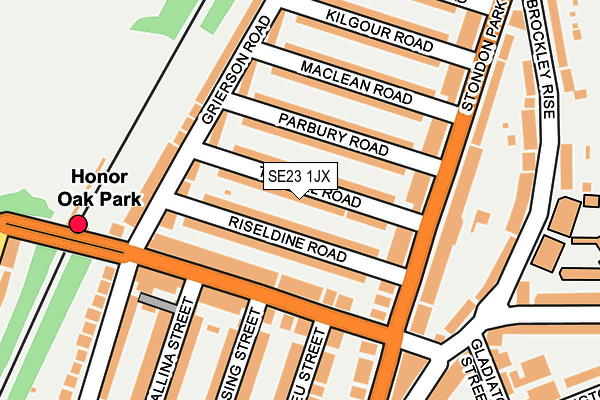 SE23 1JX map - OS OpenMap – Local (Ordnance Survey) SE23 1JX map - OS OpenMap – Local (Ordnance Survey)