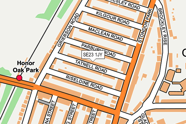 SE23 1JY map - OS OpenMap – Local (Ordnance Survey) SE23 1JY map - OS OpenMap – Local (Ordnance Survey)