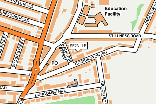 SE23 1LF map - OS OpenMap – Local (Ordnance Survey)