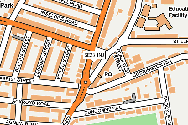 SE23 1NJ map - OS OpenMap – Local (Ordnance Survey) SE23 1NJ map - OS OpenMap – Local (Ordnance Survey)