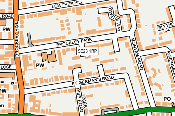 SE23 1RP map - OS OpenMap – Local (Ordnance Survey)