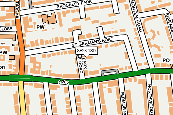 SE23 1SD map - OS OpenMap – Local (Ordnance Survey) SE23 1SD map - OS OpenMap – Local (Ordnance Survey)