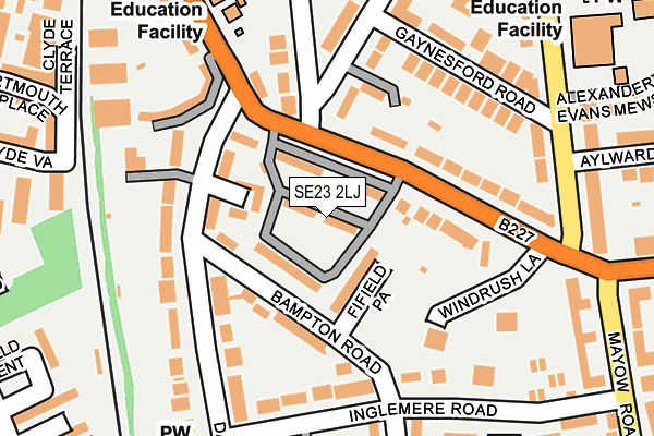 SE23 2LJ map - OS OpenMap – Local (Ordnance Survey) SE23 2LJ map - OS OpenMap – Local (Ordnance Survey)