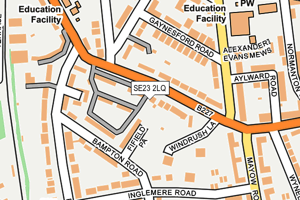 SE23 2LQ map - OS OpenMap – Local (Ordnance Survey) SE23 2LQ map - OS OpenMap – Local (Ordnance Survey)