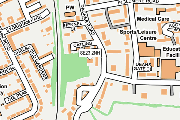 SE23 2NH map - OS OpenMap – Local (Ordnance Survey) SE23 2NH map - OS OpenMap – Local (Ordnance Survey)