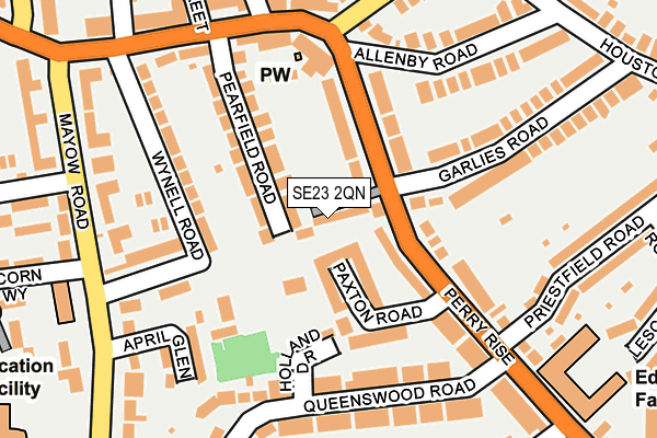 SE23 2QN map - OS OpenMap – Local (Ordnance Survey) SE23 2QN map - OS OpenMap – Local (Ordnance Survey)