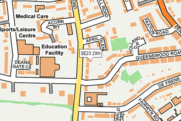 SE23 2XH map - OS OpenMap – Local (Ordnance Survey) SE23 2XH map - OS OpenMap – Local (Ordnance Survey)