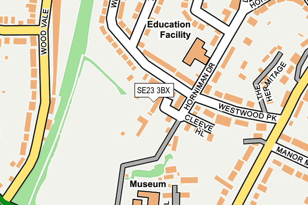 SE23 3BX map - OS OpenMap – Local (Ordnance Survey) SE23 3BX map - OS OpenMap – Local (Ordnance Survey)
