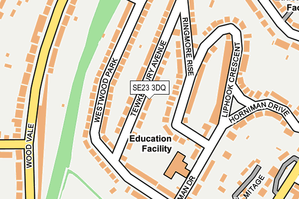 SE23 3DQ map - OS OpenMap – Local (Ordnance Survey) SE23 3DQ map - OS OpenMap – Local (Ordnance Survey)