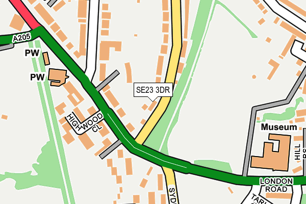 SE23 3DR map - OS OpenMap – Local (Ordnance Survey) SE23 3DR map - OS OpenMap – Local (Ordnance Survey)