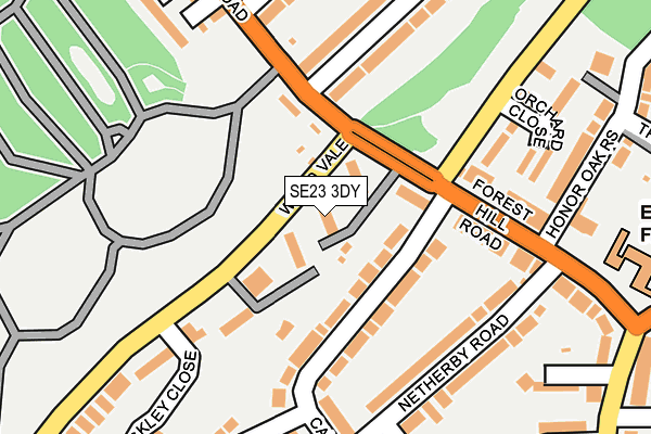 SE23 3DY map - OS OpenMap – Local (Ordnance Survey) SE23 3DY map - OS OpenMap – Local (Ordnance Survey)