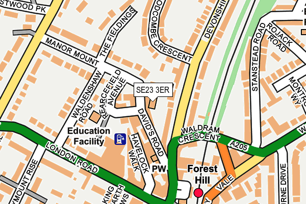 SE23 3ER map - OS OpenMap – Local (Ordnance Survey) SE23 3ER map - OS OpenMap – Local (Ordnance Survey)