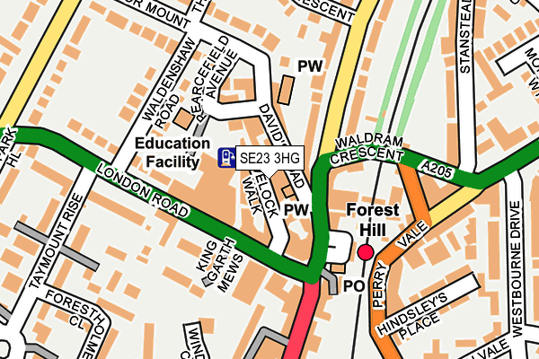 SE23 3HG map - OS OpenMap – Local (Ordnance Survey) SE23 3HG map - OS OpenMap – Local (Ordnance Survey)