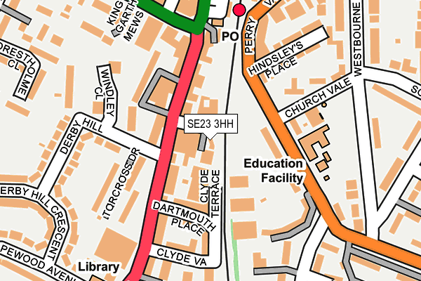 SE23 3HH map - OS OpenMap – Local (Ordnance Survey) SE23 3HH map - OS OpenMap – Local (Ordnance Survey)
