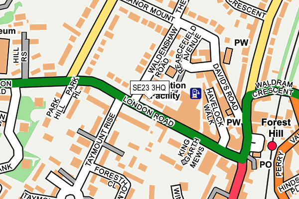 SE23 3HQ map - OS OpenMap – Local (Ordnance Survey) SE23 3HQ map - OS OpenMap – Local (Ordnance Survey)