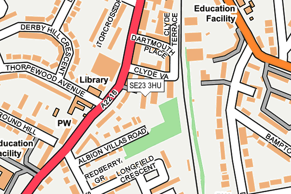 SE23 3HU map - OS OpenMap – Local (Ordnance Survey) SE23 3HU map - OS OpenMap – Local (Ordnance Survey)