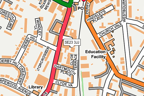 SE23 3JJ map - OS OpenMap – Local (Ordnance Survey) SE23 3JJ map - OS OpenMap – Local (Ordnance Survey)