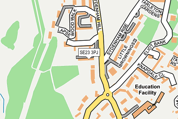 SE23 3PJ map - OS OpenMap – Local (Ordnance Survey) SE23 3PJ map - OS OpenMap – Local (Ordnance Survey)