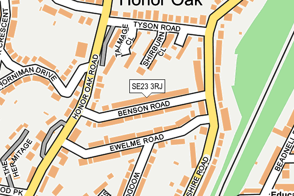 SE23 3RJ map - OS OpenMap – Local (Ordnance Survey) SE23 3RJ map - OS OpenMap – Local (Ordnance Survey)