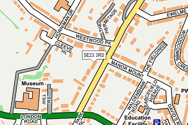 SE23 3RS map - OS OpenMap – Local (Ordnance Survey) SE23 3RS map - OS OpenMap – Local (Ordnance Survey)