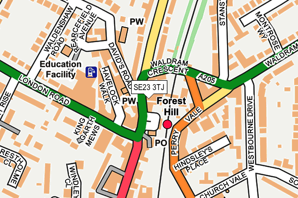 SE23 3TJ map - OS OpenMap – Local (Ordnance Survey) SE23 3TJ map - OS OpenMap – Local (Ordnance Survey)
