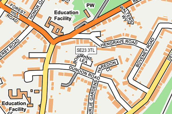 SE23 3TL map - OS OpenMap – Local (Ordnance Survey) SE23 3TL map - OS OpenMap – Local (Ordnance Survey)