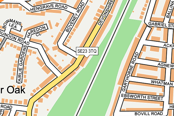 SE23 3TQ map - OS OpenMap – Local (Ordnance Survey) SE23 3TQ map - OS OpenMap – Local (Ordnance Survey)