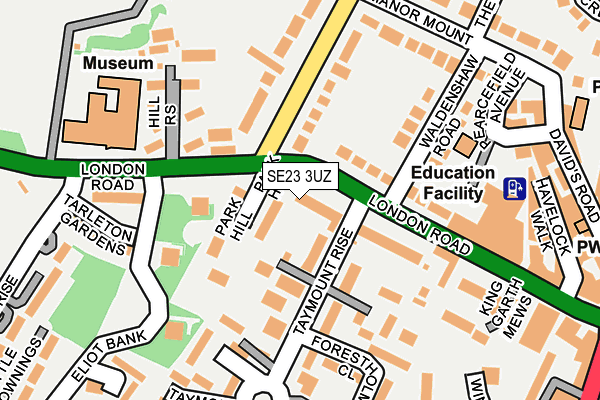 SE23 3UZ map - OS OpenMap – Local (Ordnance Survey) SE23 3UZ map - OS OpenMap – Local (Ordnance Survey)