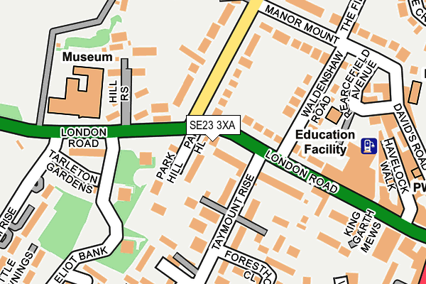 SE23 3XA map - OS OpenMap – Local (Ordnance Survey) SE23 3XA map - OS OpenMap – Local (Ordnance Survey)