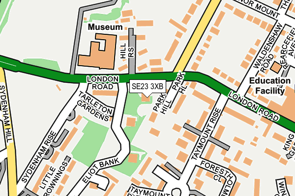 SE23 3XB map - OS OpenMap – Local (Ordnance Survey) SE23 3XB map - OS OpenMap – Local (Ordnance Survey)