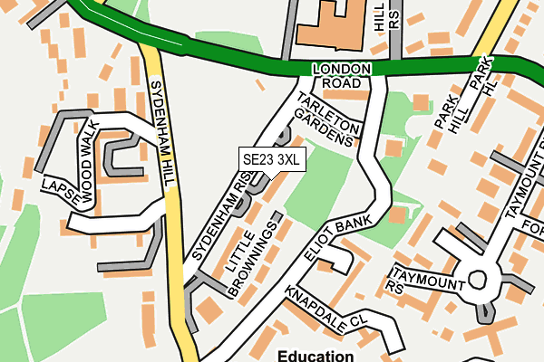 SE23 3XL map - OS OpenMap – Local (Ordnance Survey) SE23 3XL map - OS OpenMap – Local (Ordnance Survey)