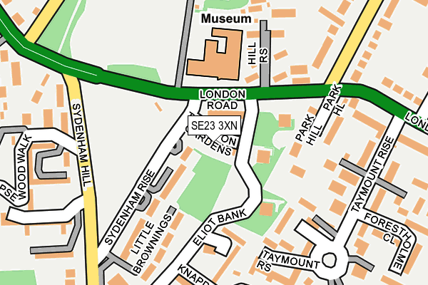 SE23 3XN map - OS OpenMap – Local (Ordnance Survey) SE23 3XN map - OS OpenMap – Local (Ordnance Survey)