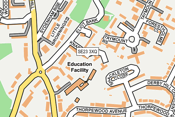 SE23 3XQ map - OS OpenMap – Local (Ordnance Survey) SE23 3XQ map - OS OpenMap – Local (Ordnance Survey)