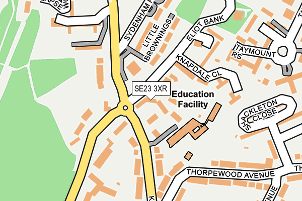 SE23 3XR map - OS OpenMap – Local (Ordnance Survey) SE23 3XR map - OS OpenMap – Local (Ordnance Survey)