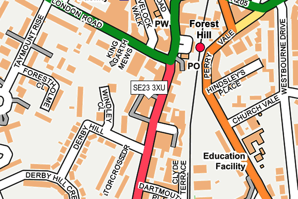 SE23 3XU map - OS OpenMap – Local (Ordnance Survey) SE23 3XU map - OS OpenMap – Local (Ordnance Survey)