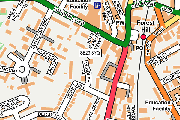 SE23 3YQ map - OS OpenMap – Local (Ordnance Survey) SE23 3YQ map - OS OpenMap – Local (Ordnance Survey)