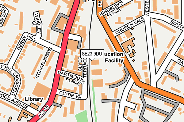 SE23 9DU map - OS OpenMap – Local (Ordnance Survey) SE23 9DU map - OS OpenMap – Local (Ordnance Survey)