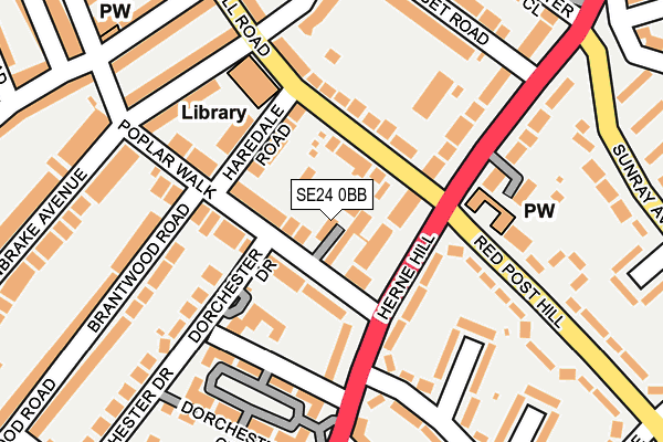 SE24 0BB map - OS OpenMap – Local (Ordnance Survey) SE24 0BB map - OS OpenMap – Local (Ordnance Survey)
