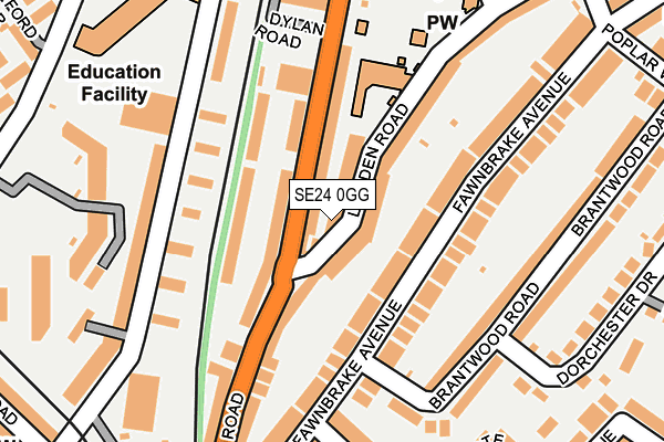 SE24 0GG map - OS OpenMap – Local (Ordnance Survey) SE24 0GG map - OS OpenMap – Local (Ordnance Survey)