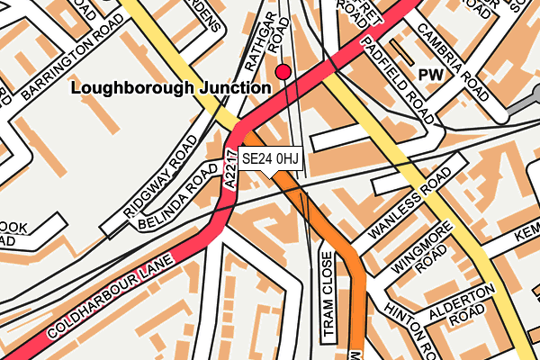 SE24 0HJ map - OS OpenMap – Local (Ordnance Survey) SE24 0HJ map - OS OpenMap – Local (Ordnance Survey)